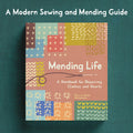 Mending Life by Nina and Sonya Montenegro, paperback cover with colourful stitched-patch illustrations